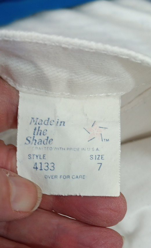 Vintage Made In The Shade Denim Shorts 70s-80s High Waisted White Sz 7 Waist 26″