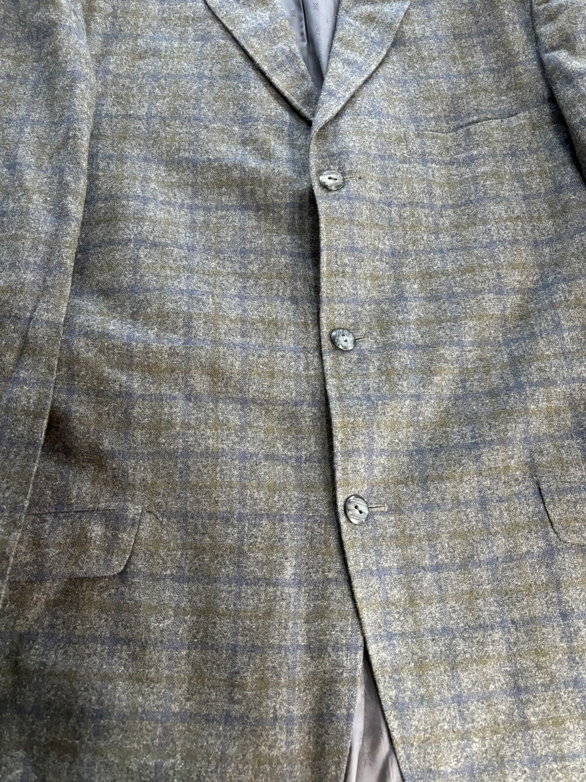 Sears Fraternity Prep Vintage Blazer Sport Coat Gray Plaid 40