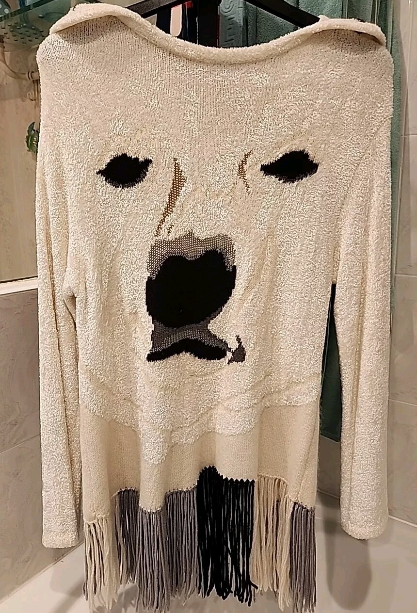 KRIZIA MAGLIA Vintage Sweater Italy. Polar Bear Tunic Sz 42