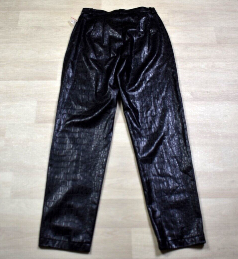 90s Deadstock Carolina Blues Faux Snakeskin Black PVC Indie Sleaze VTG 1990s