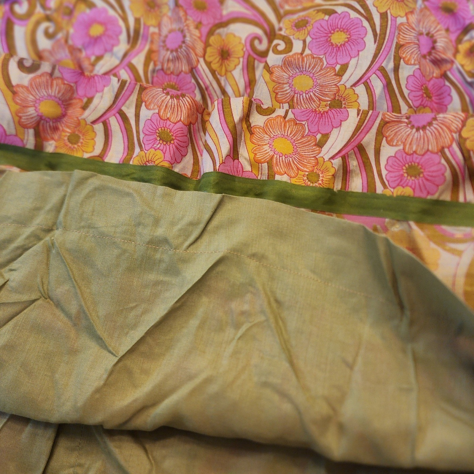 ✨️Vintage 60s Mod Floral Shift Dress Pink Orange Psychedelic Boho Retro Indie🌸