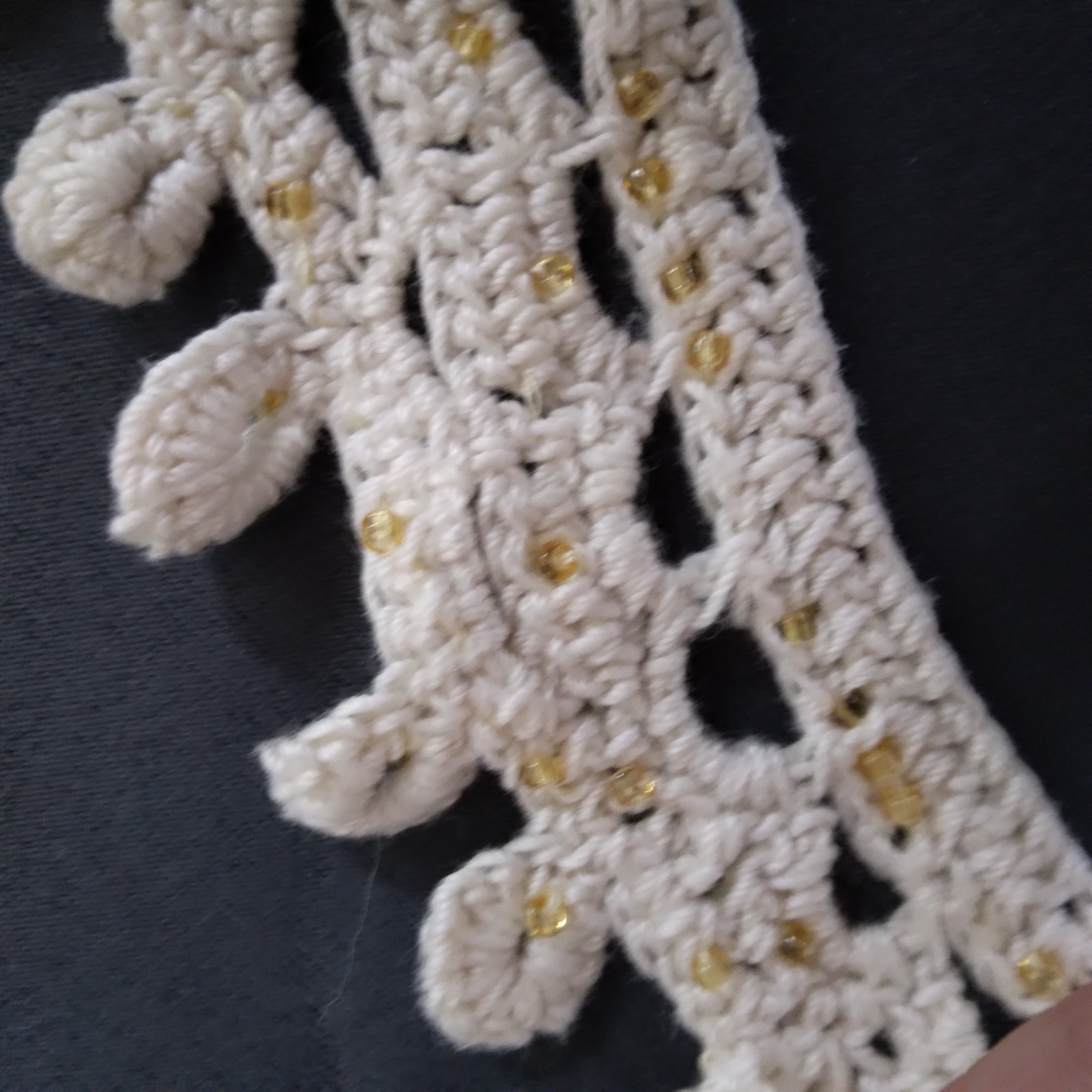 Vintage Four Handmade Whitework Lace Dress Yoke Collar Embroidered Crochet