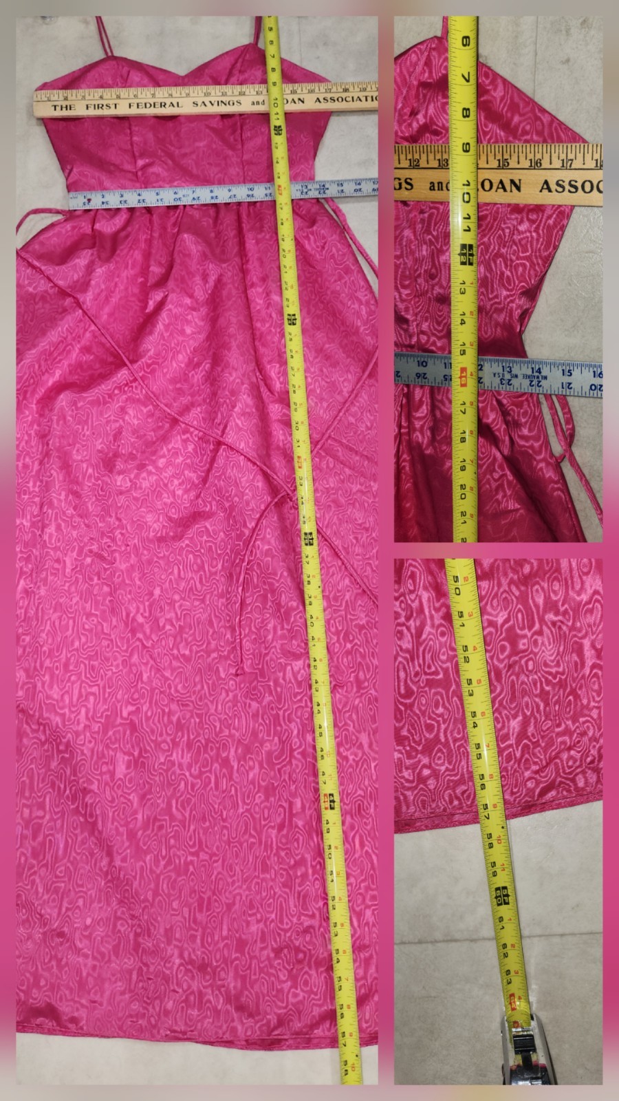 Vtg 70s Dress Set*Pink Gown w/ Matching Jacket*Leg O’ Mutton Sleeve*sz9/10*EUC