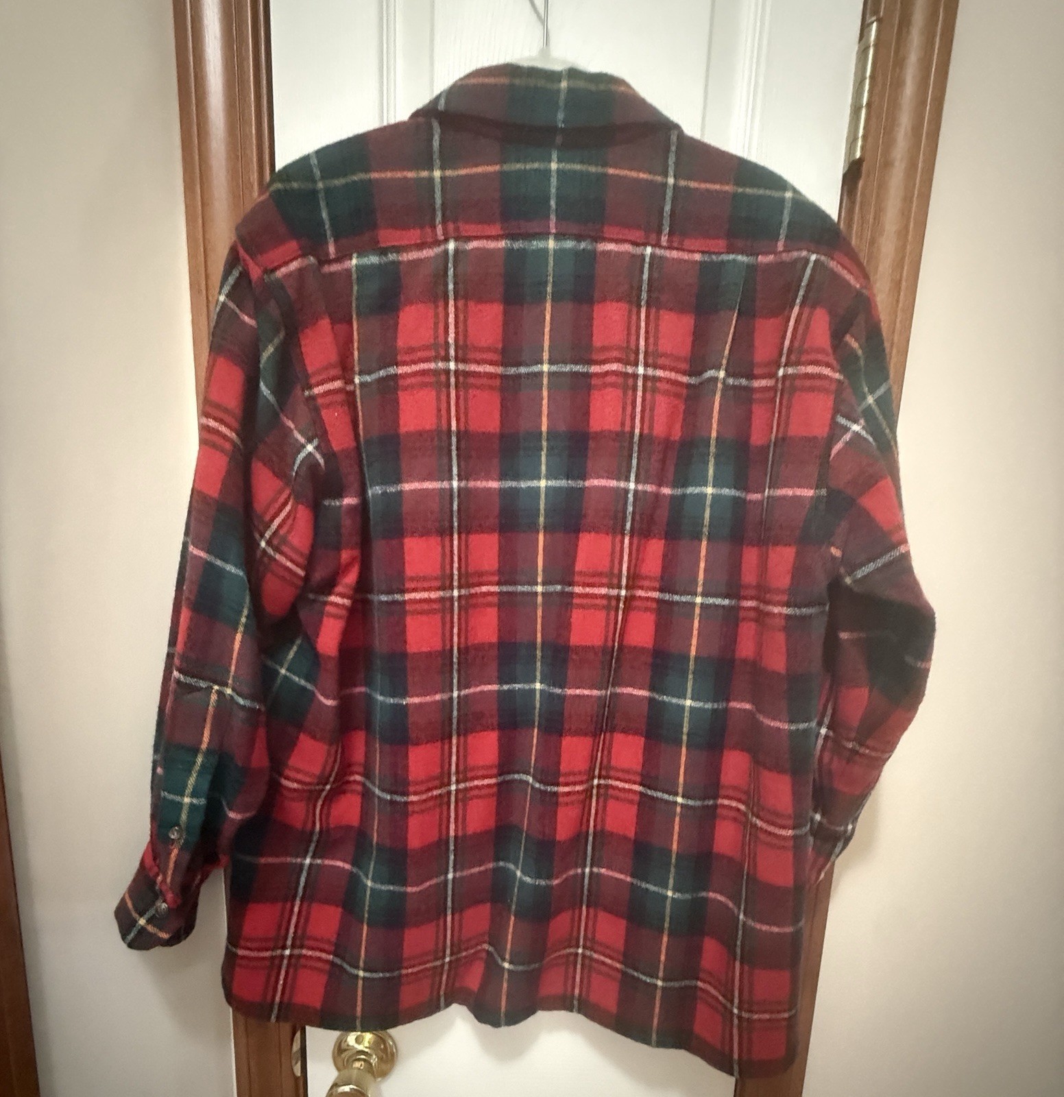 Rare Vintage Ralph Lauren Wool Tartan Plaid Button Down Woman’s Shirt Med-Lg