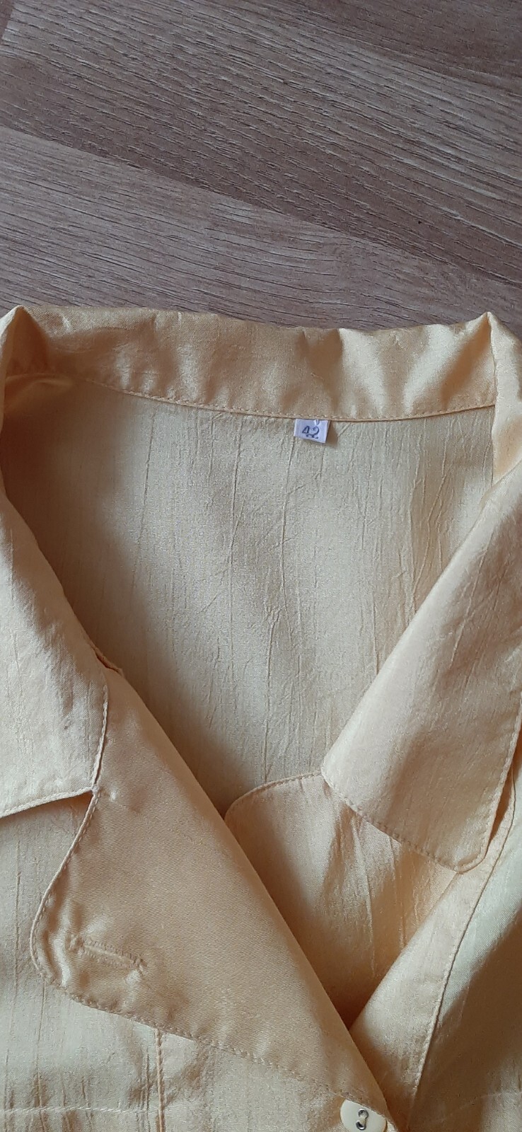 Vintage Blouse 80s, Yellow, Shoulder Pads, Viscose