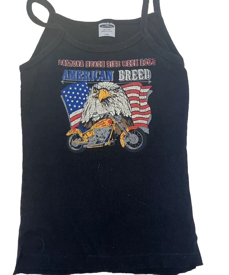 Vintage 1978 Made In USA Tag~ tank Top JM Apparel.Daytona Beach Bike Week 2003