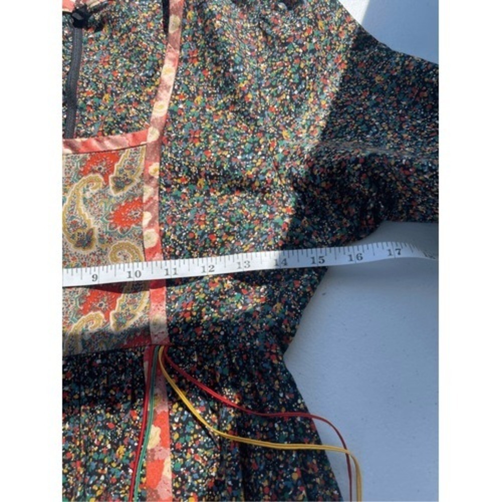 T6 Vintage PJ Walsh New York Floral Paisley Boho Prairie Midi Dress Women’s