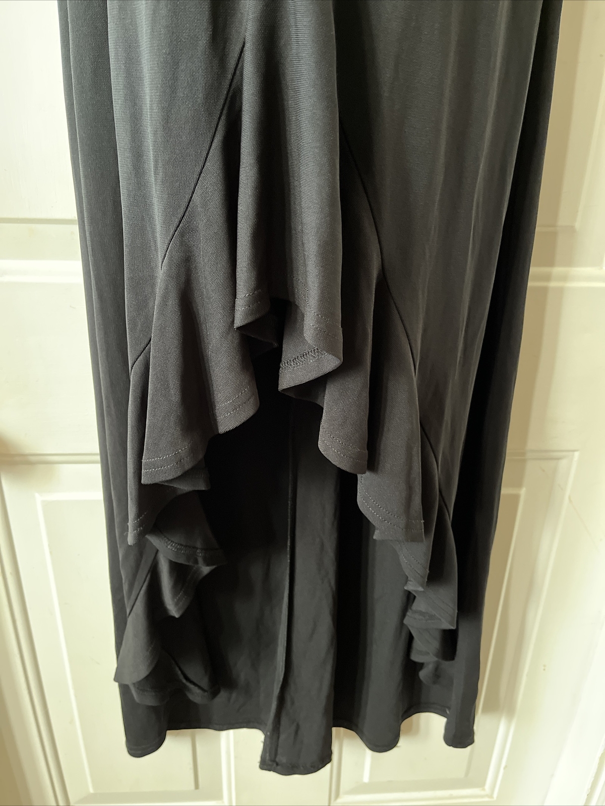 Vintage Joseph Ribkoff Black Spaghetti Strap Stretchy Dress Size 12