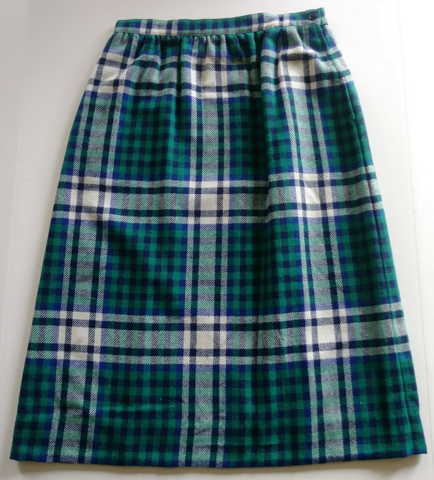 Vintage Skirt Personal Petites Brand Size 10 Plaid Design Lined Button Closure