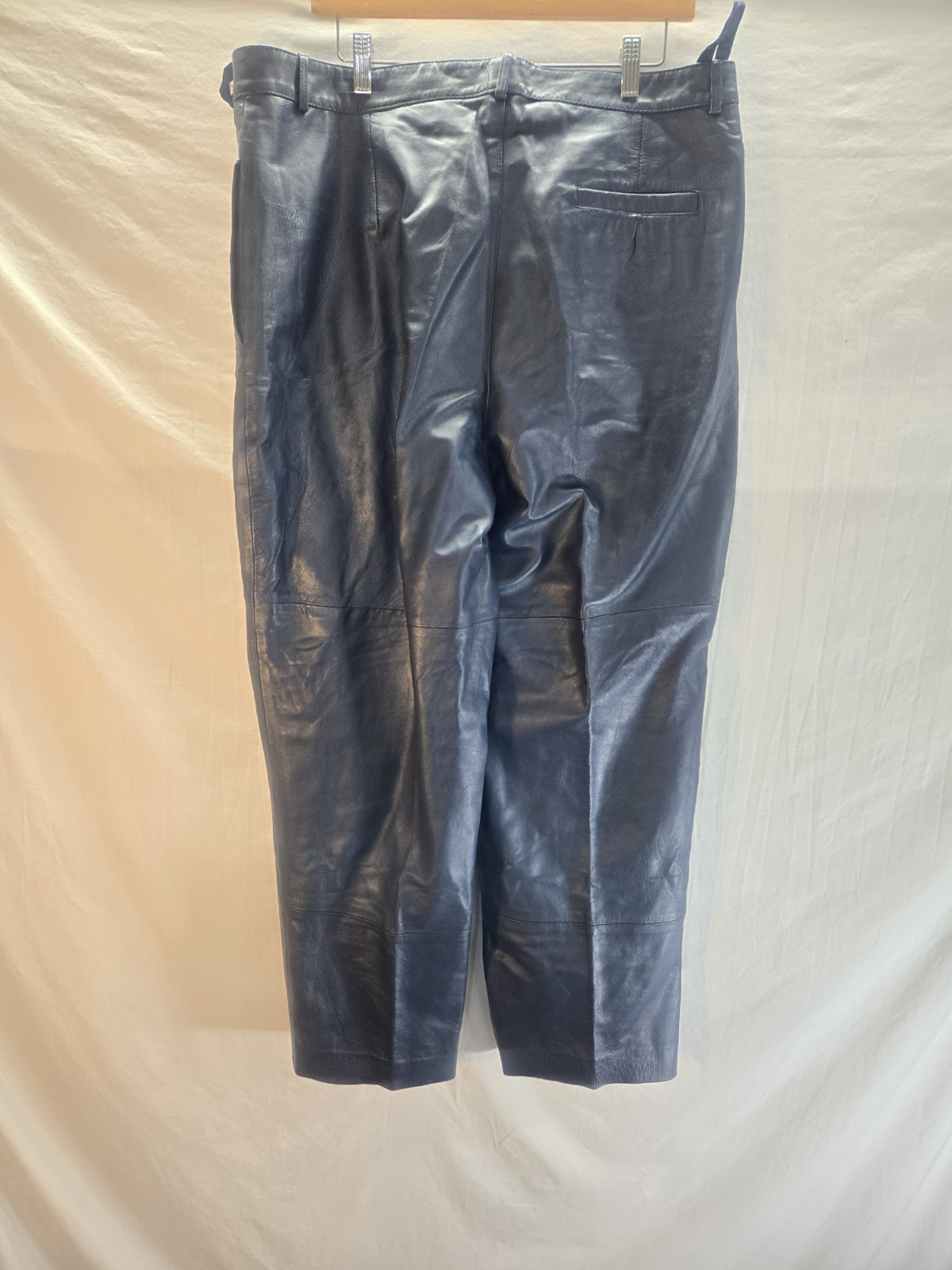 Vintage Pierre Lamonte Women’s Size 38 Blue High Rise Leather Pants
