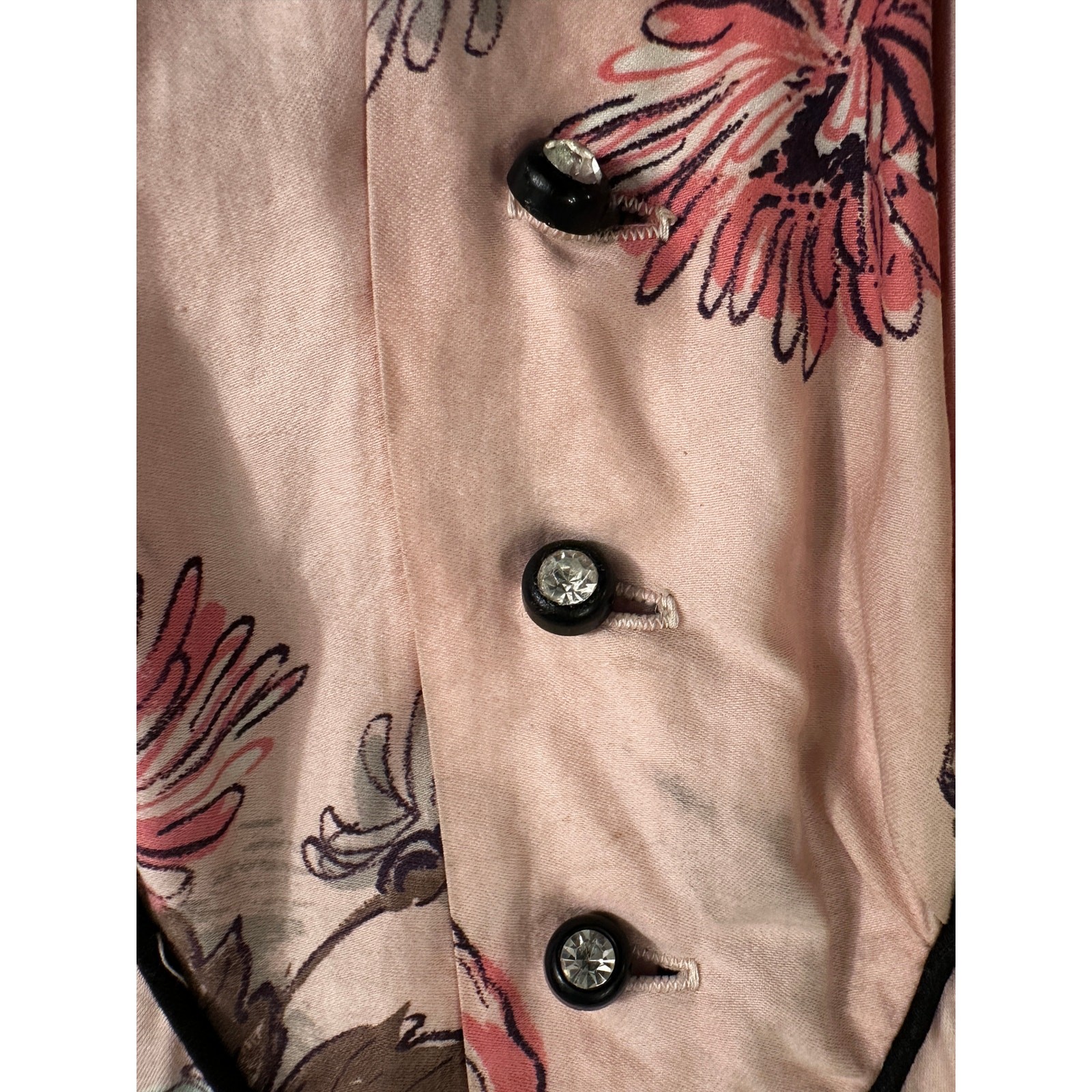 VINTAGE 40’s 50’s CUSTOM NEW LOOK SHIRTWAIST COTTON FLORAL DRESS