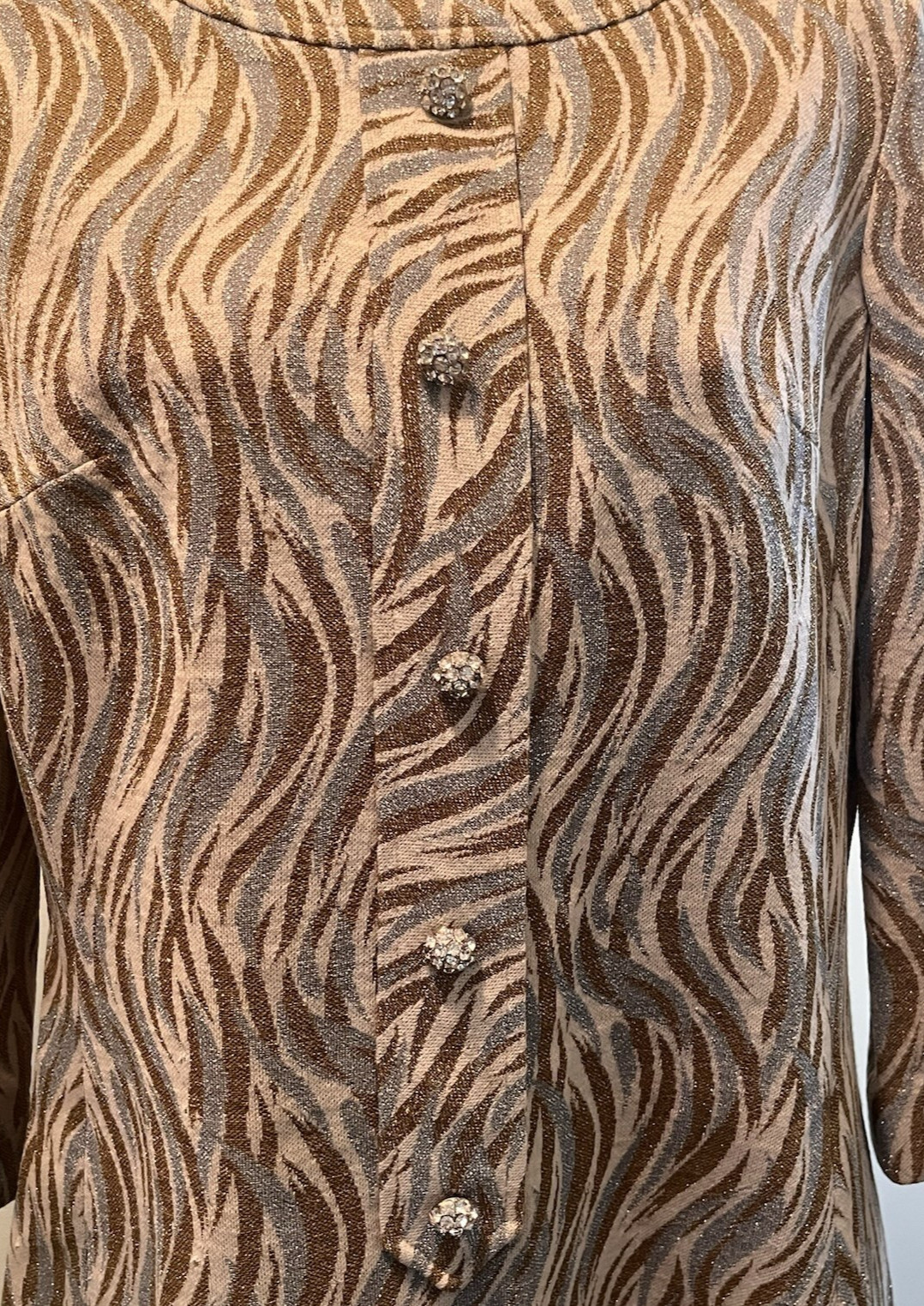 Vintage Kimberly Mid-century 1960’s Metallic Yarn Wool Dress