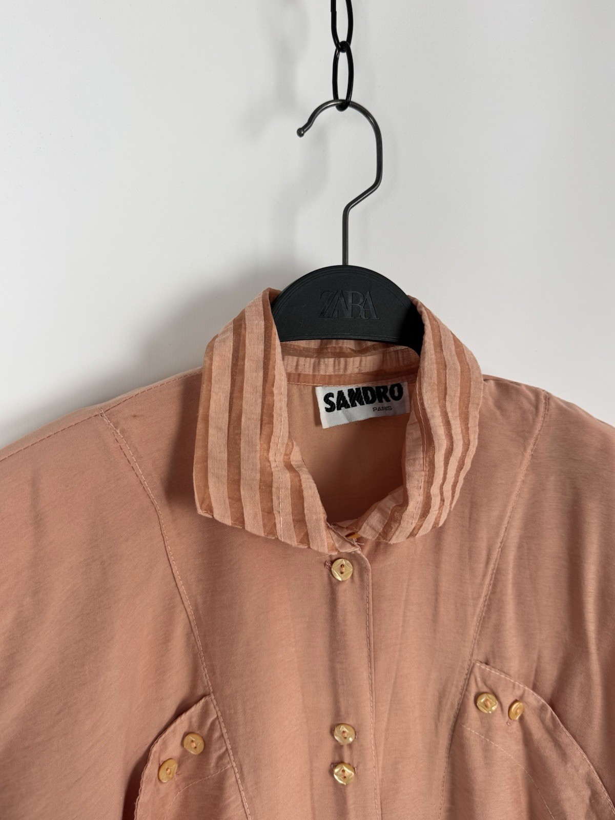 70-80’s Vintage Rare Sandro Paris Chest Pockets Blouse