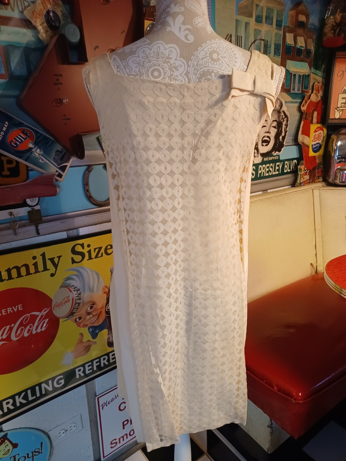 True Vtg Mid-century 1960s UNION LABEL Mod Shift Dress MCM Go-Go 11 VICKY VAUGHN