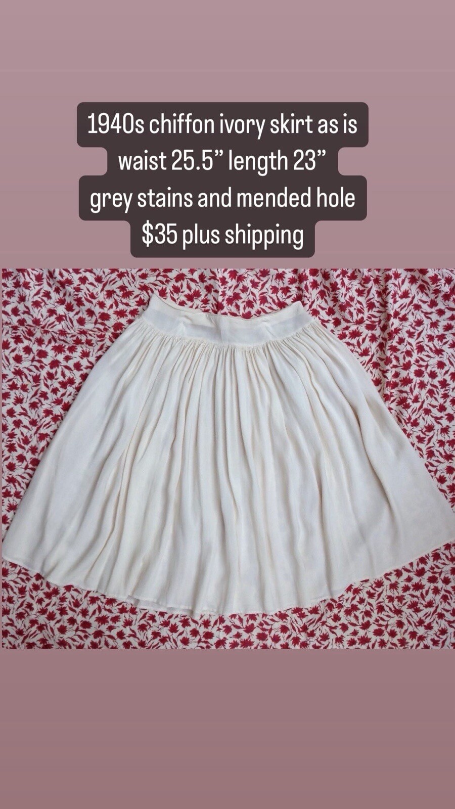 Vintage 1930s 1940s 1950s 1970s skirts lot as is
