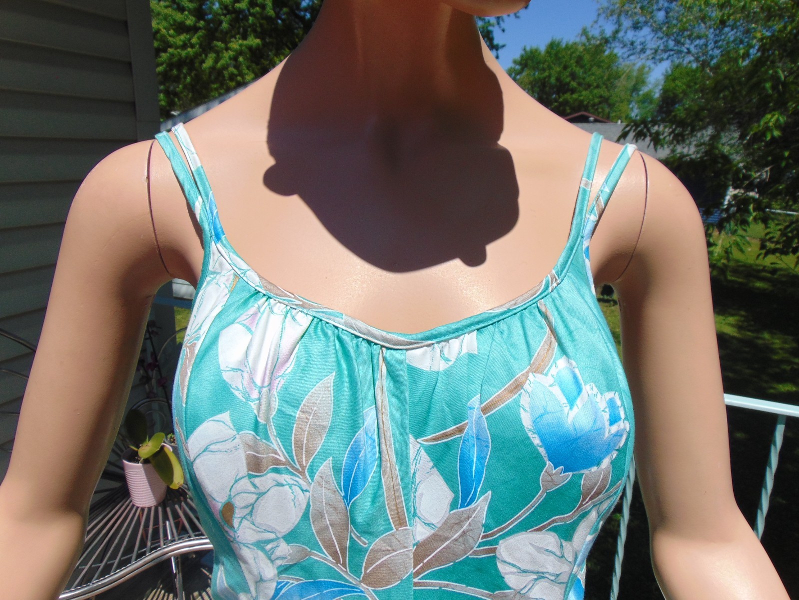 Vtg 70s Sun Fashions for Andrade Sarong Skirt Hawaiin Playsuit Romper sm