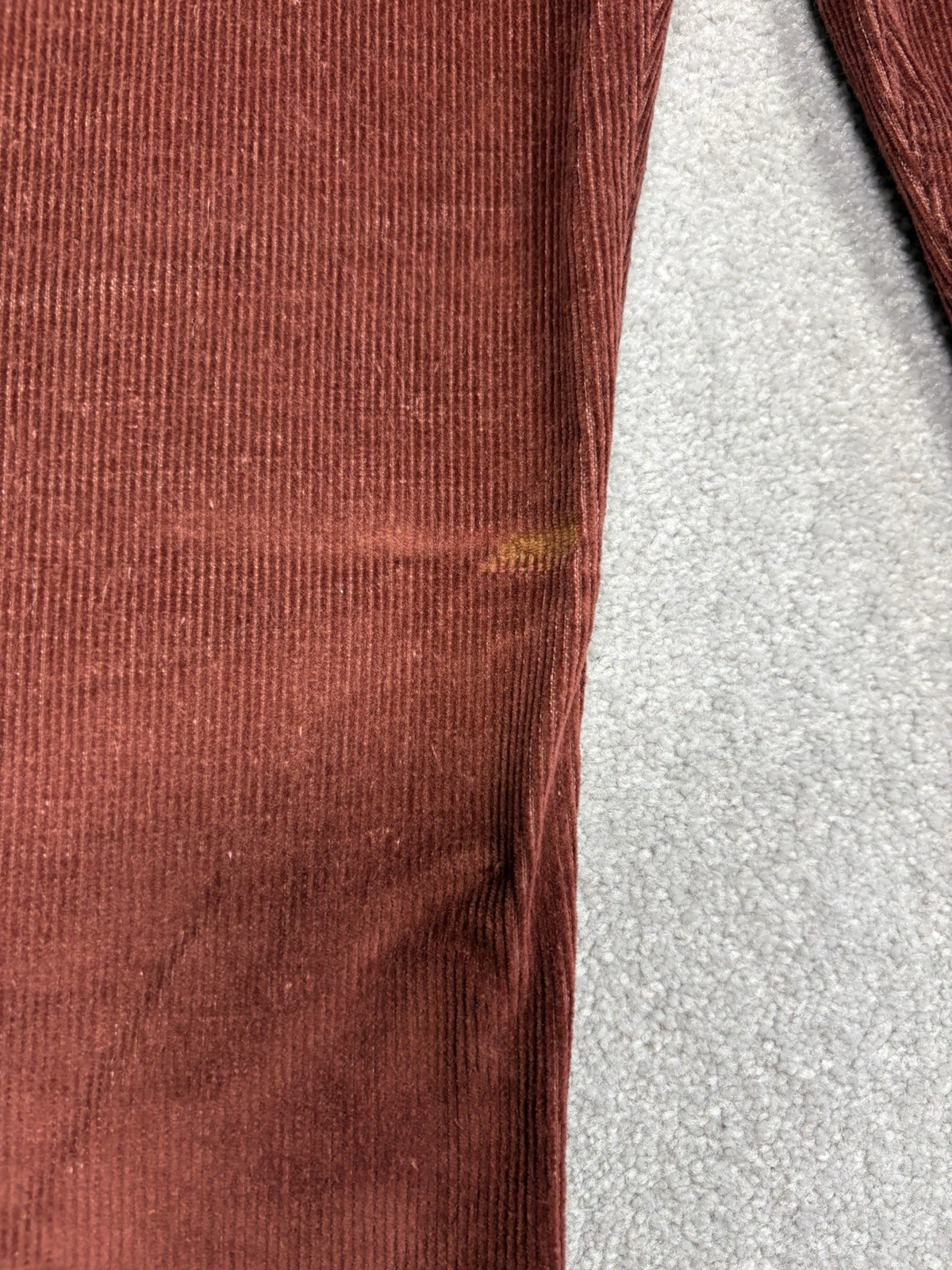 1960s Flare Corduroy Bell Bottoms Rust Red Vintage Talon Zipper Size 38×29