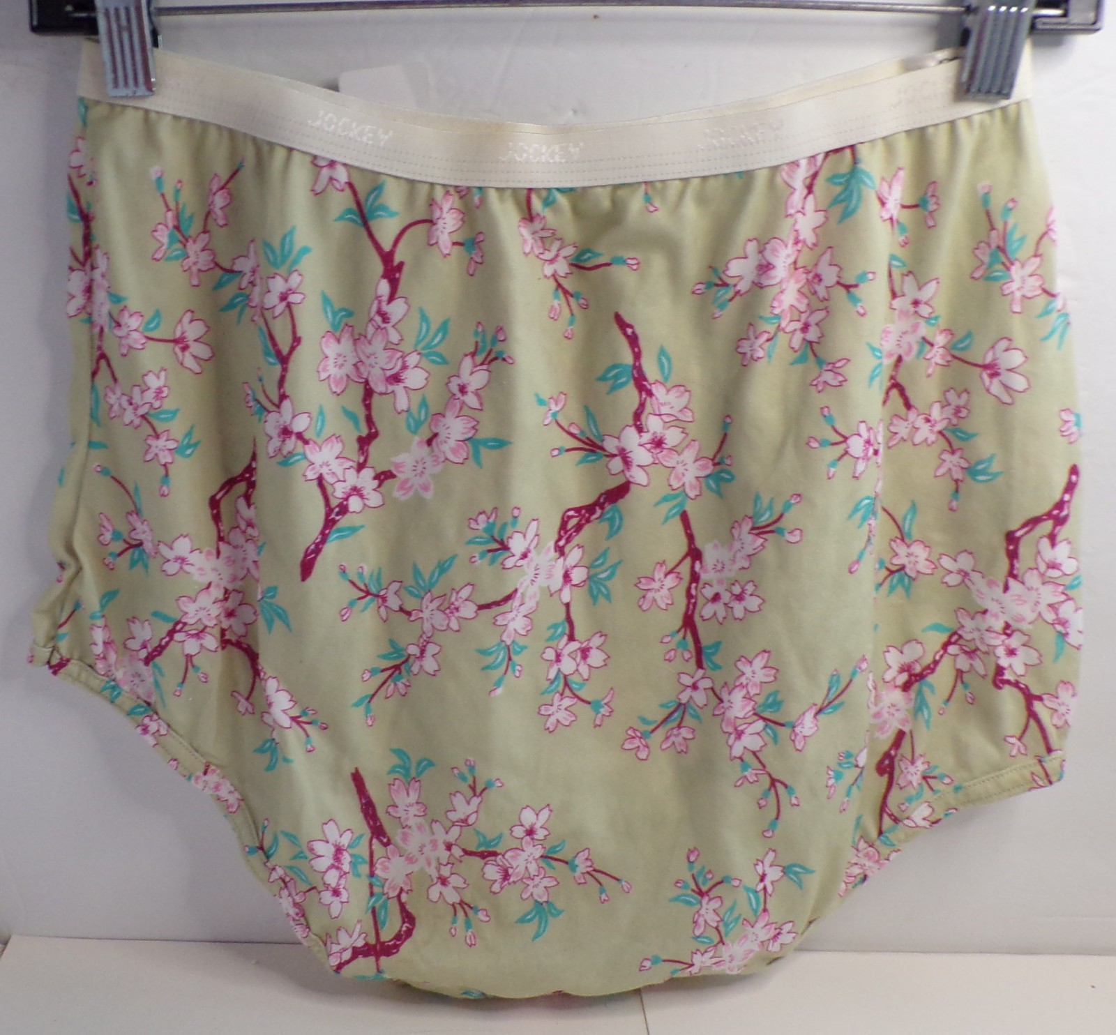 Vintage Jockey For Her Silks Brief Panties Green Floral Size 7 NWT