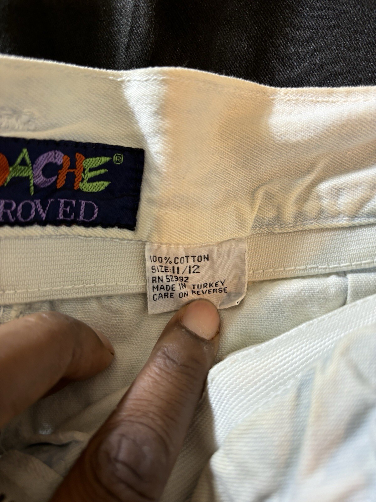 Vintage Jordache Jean High Waisted Shorts Size 11/12 White Paper bag waste