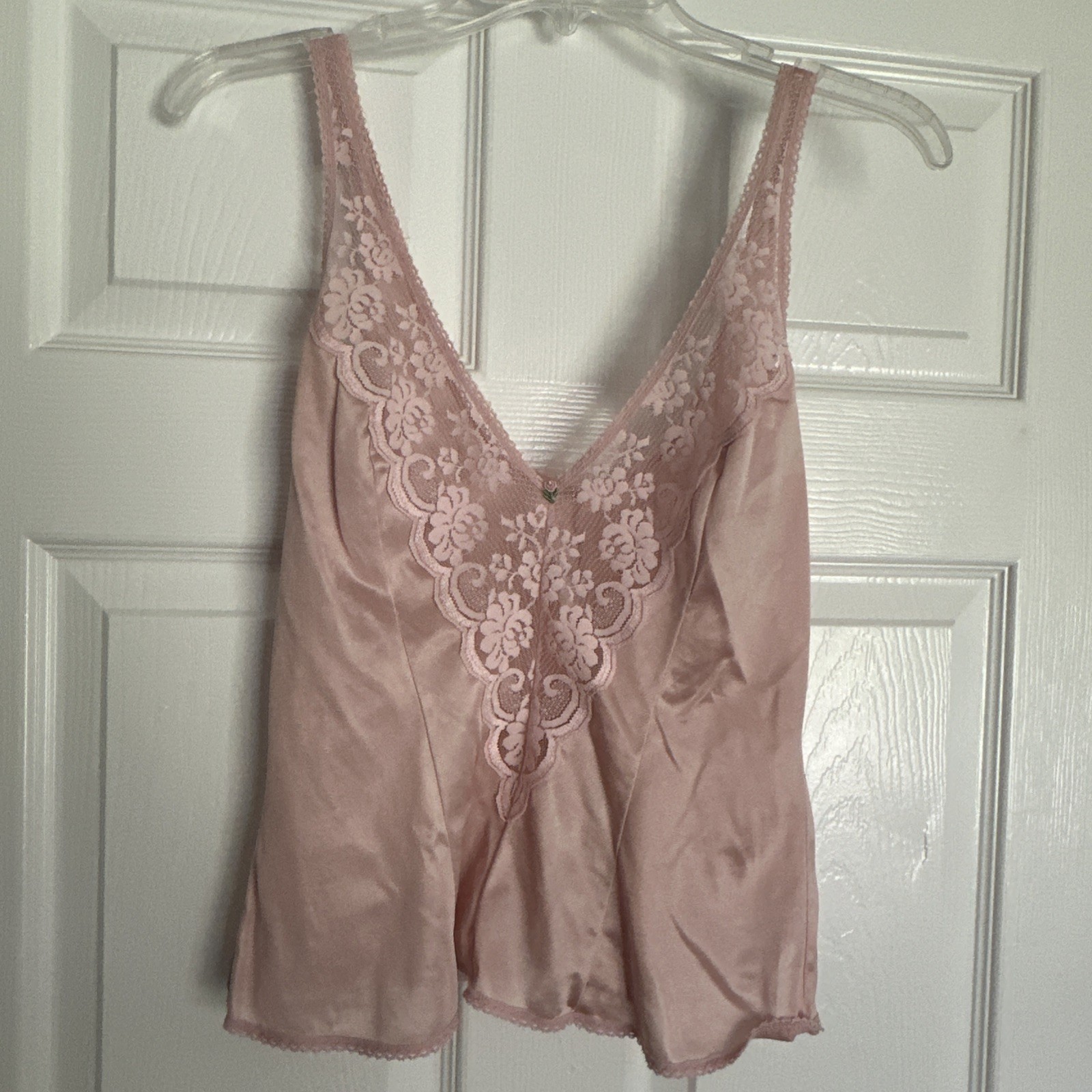Chantilly Maidenform Rose Pink Camisole Size 34 Style 64104 Antron 111 Nylon USA