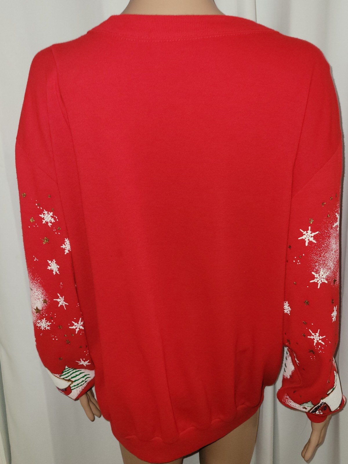 Vtg 1990s Holiday Time Christmas Santa Sweatshirt Size XL