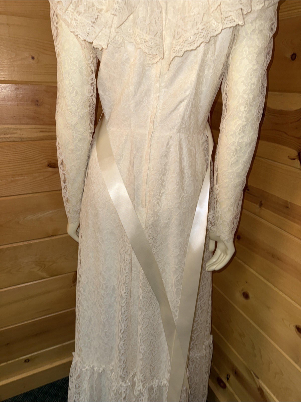Vintage CANDI JONES California Lace Edwardian Victorian Boho Wedding Dress