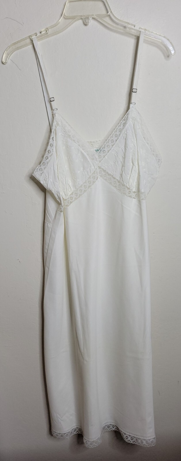 Vintage Lady Lynne Zephyr Baptize Full Slip Size 40 White Union USA Made