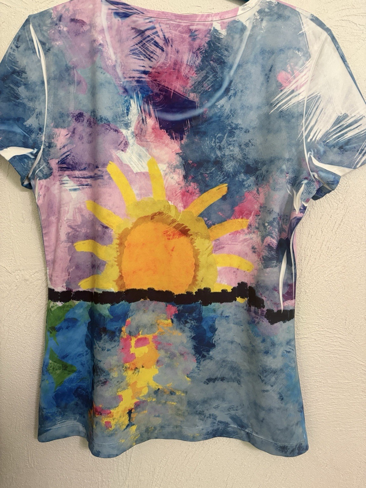 Vintage Womens Top Ojai Size M Y2K SUN & WATER Graphic Made USA