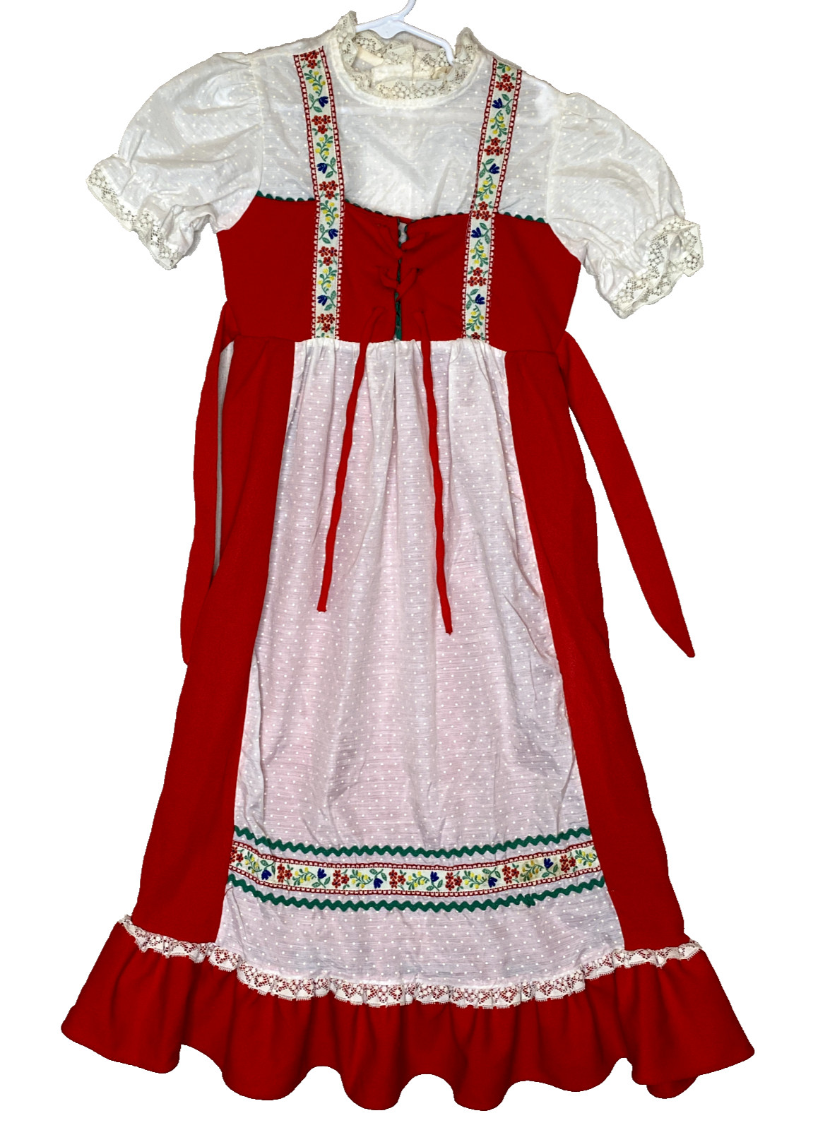 Folk Dress Costume Youth ILGWU Eastern European Style Girls VTG RARE OOAK