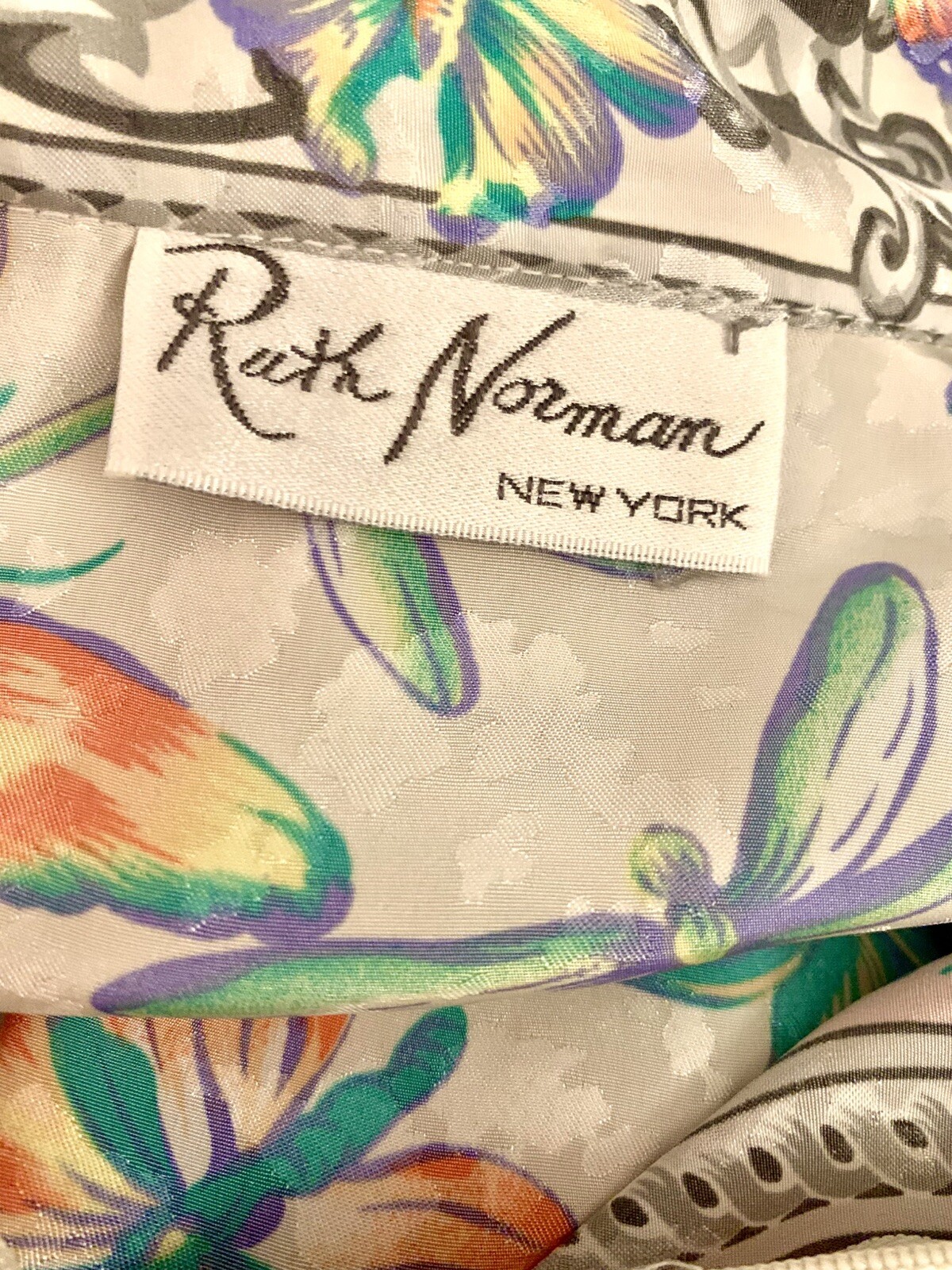 Vintage 70s Ruth Norman Pink Caftan Butterfly Dragonfly Loungewear L/ XL