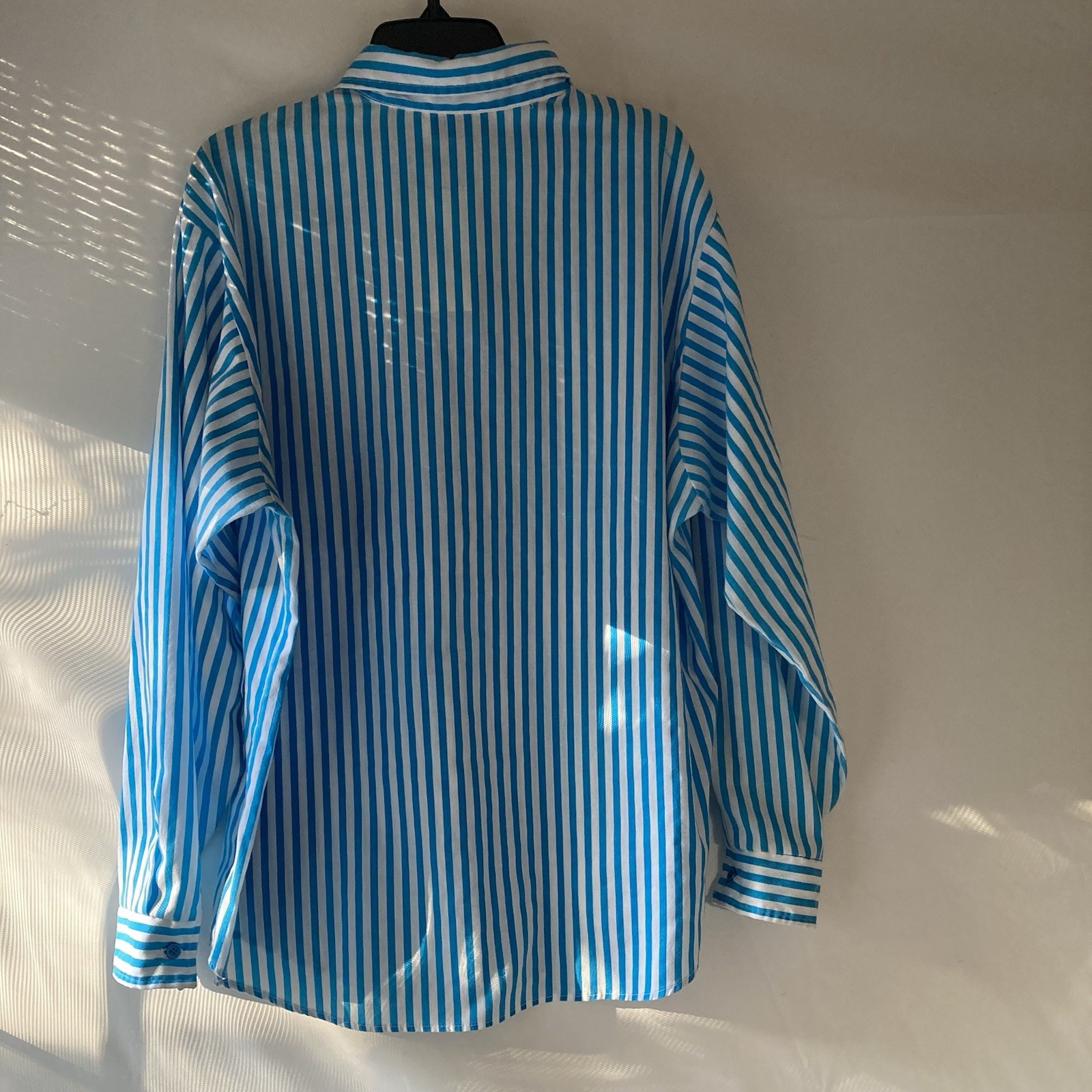 VTG Oak Hill Striped Oxford Button Up Shirt Womens LRG Quiet Luxury Office Core