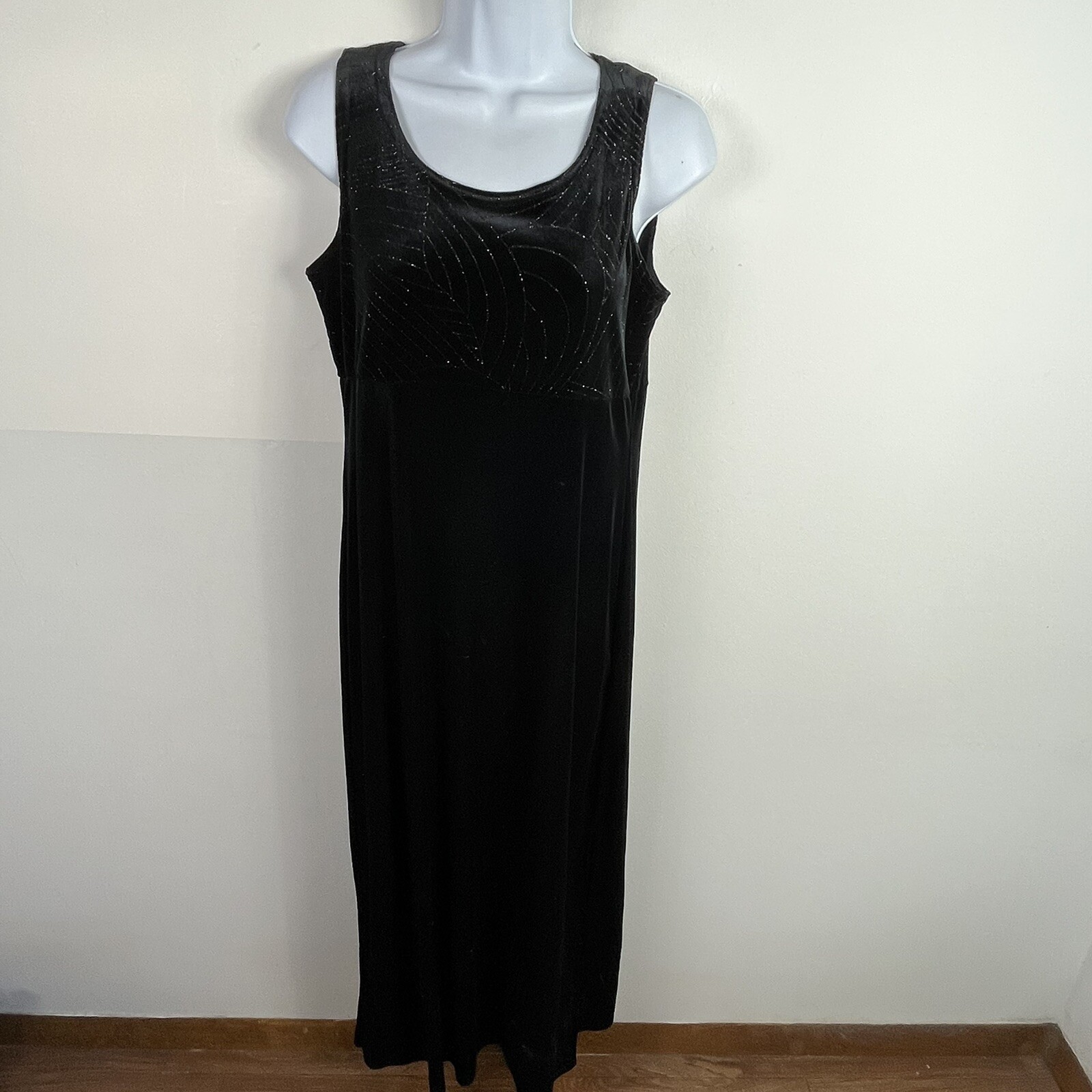 K Studio Beaded Jacket Dress Sz 8 Black Evening Elegance Formal VINTAGE NEW