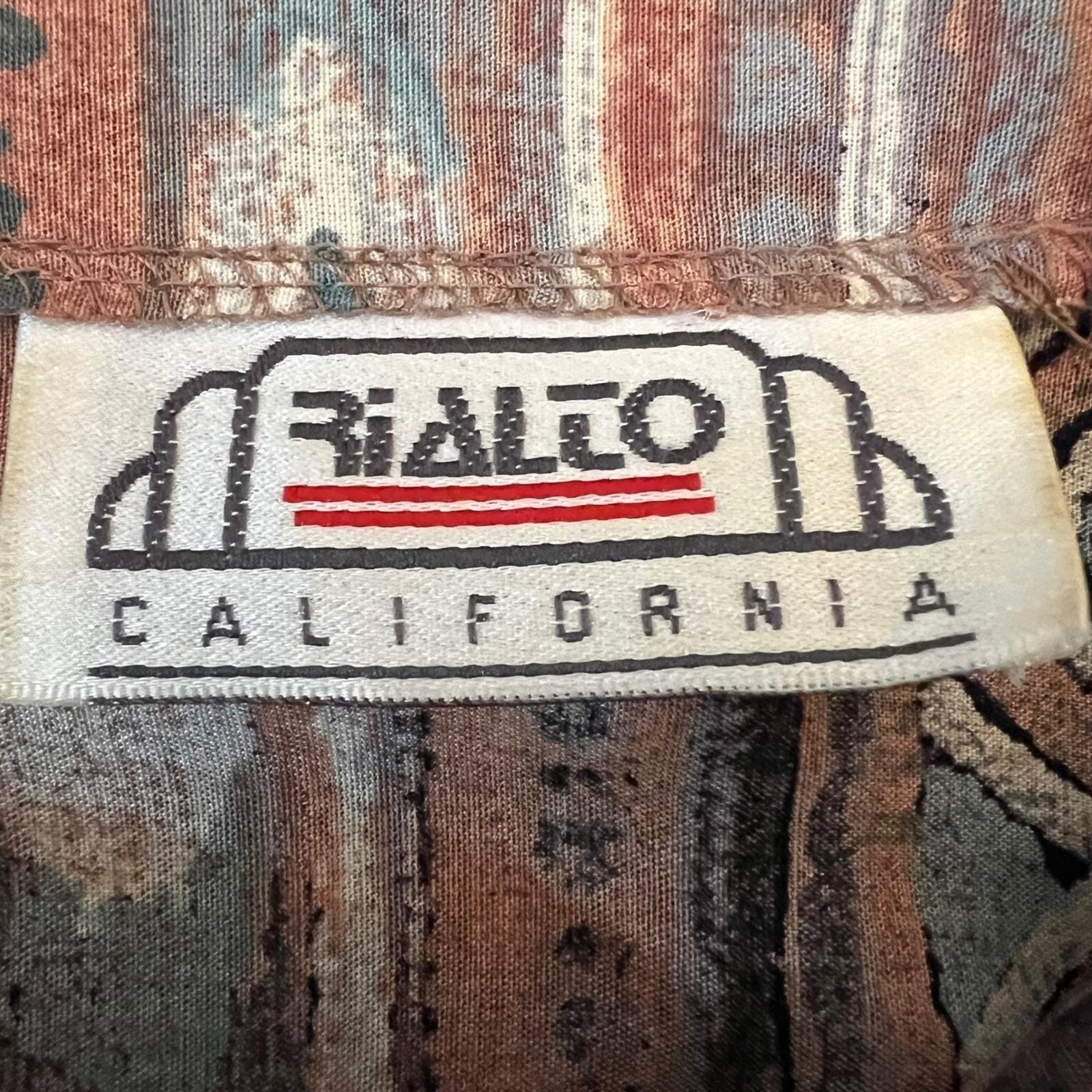 Vintage Rialto California Ethnic Print Longline Blouse Western Boho Large