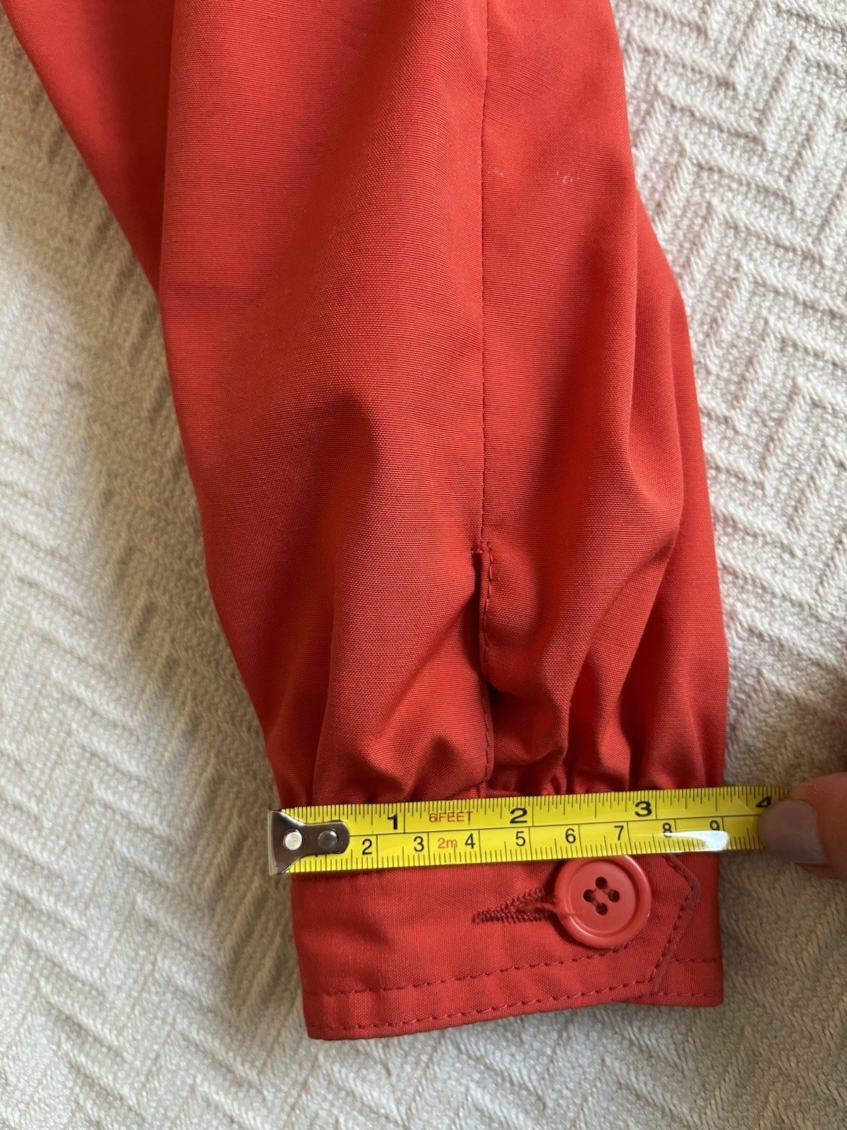 Bonnie Cashin Weatherwear Russ Taylor Vintage Union Made Orange Trench Size 8