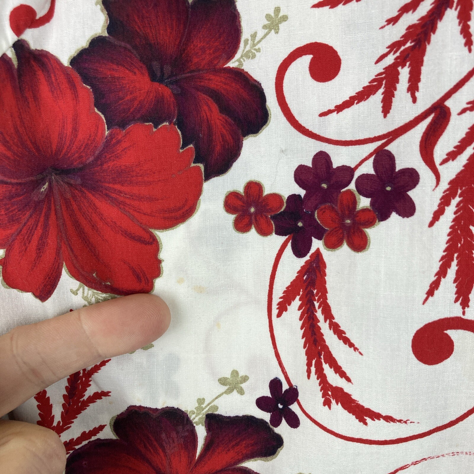 Vintage Hookano Hawaii Floral Dress Size Large 1960s Rust White Made In USA