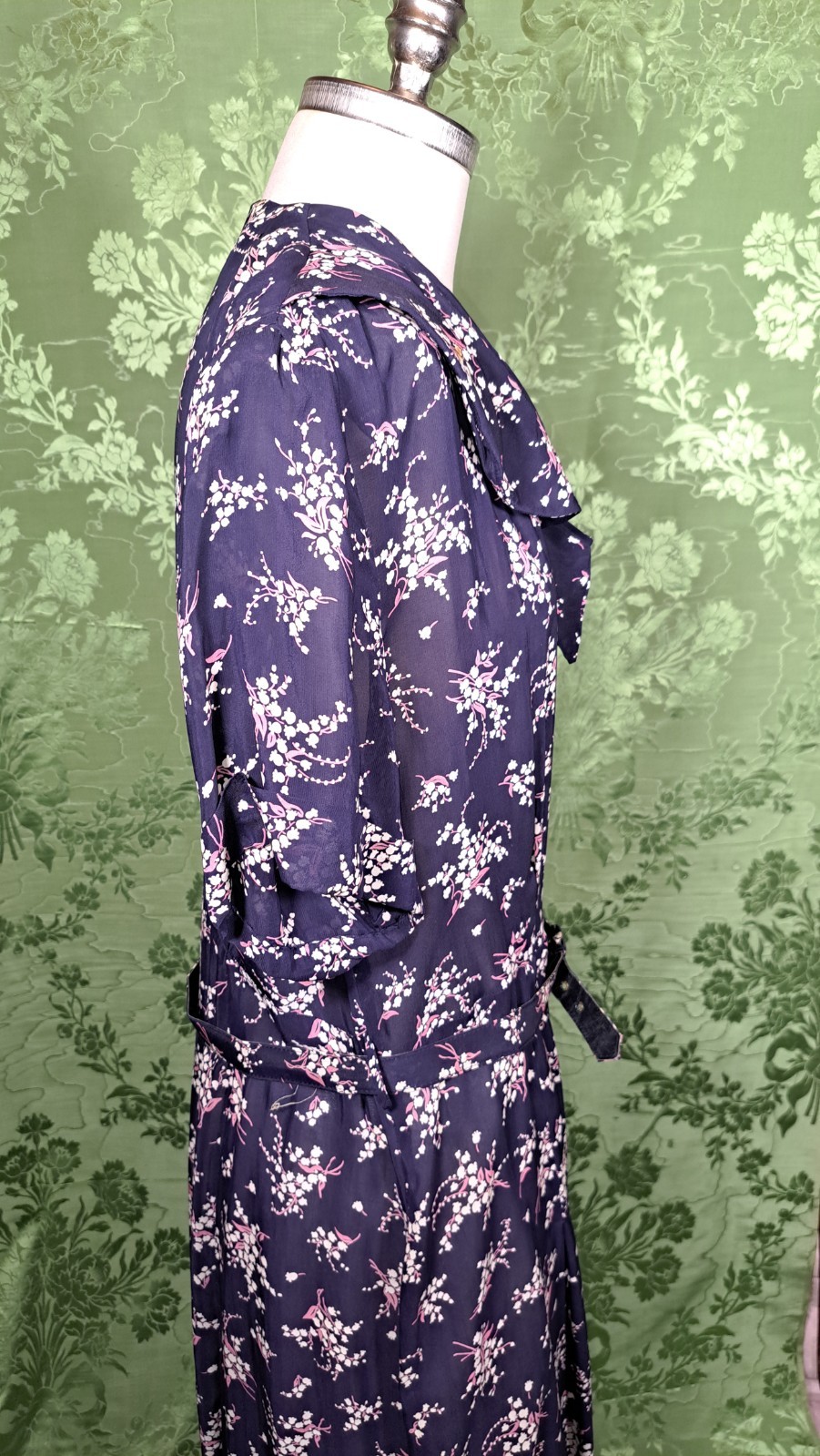 1940’S-50’S BEMBERG RAYON FLORAL PRINT DRESS, CALDWELL CASUALS