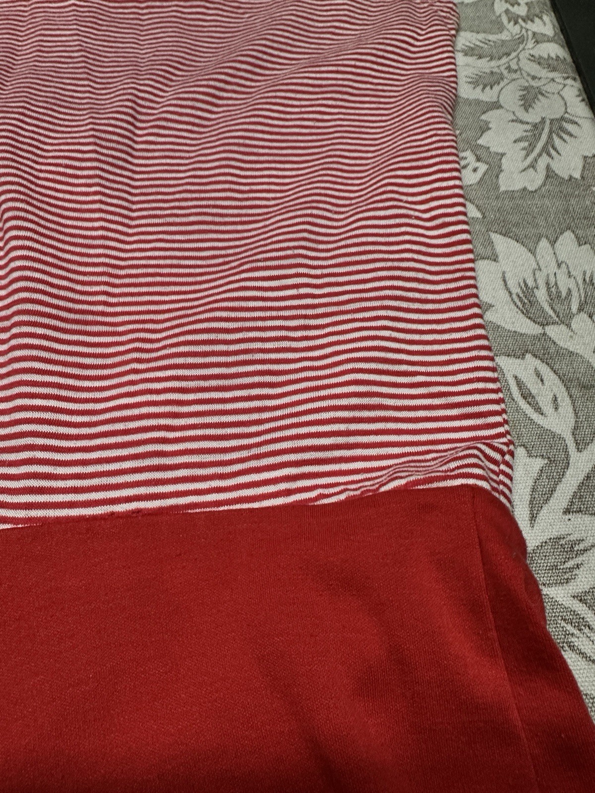 Vintage 1970s Red Stripped Gym Romper Devil High School One Piece Zip Front Dart