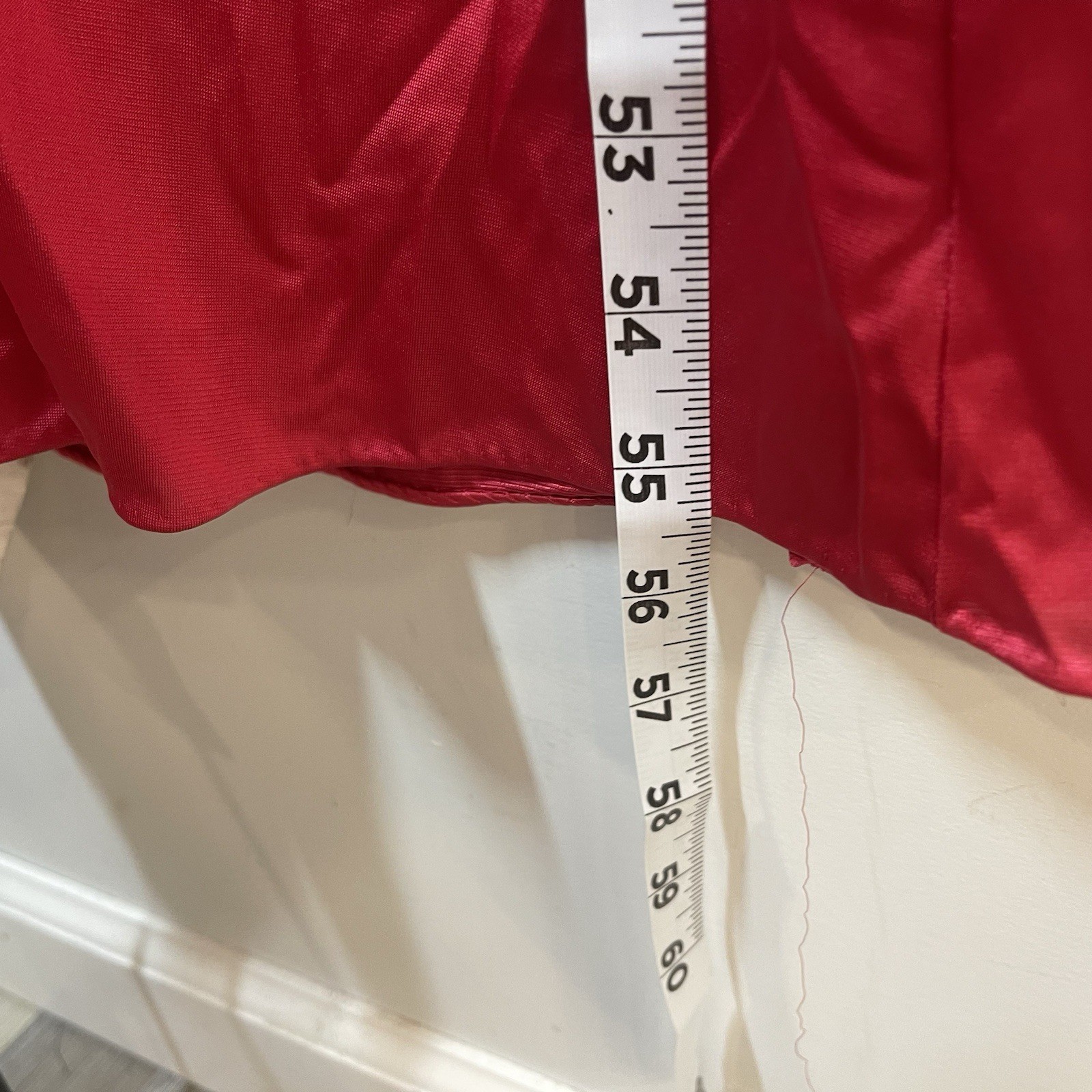 VTG Vanity Fair Negligee Maxi Night Gown Slip Dress Sz 36 Red Sexy Wrap Intimate