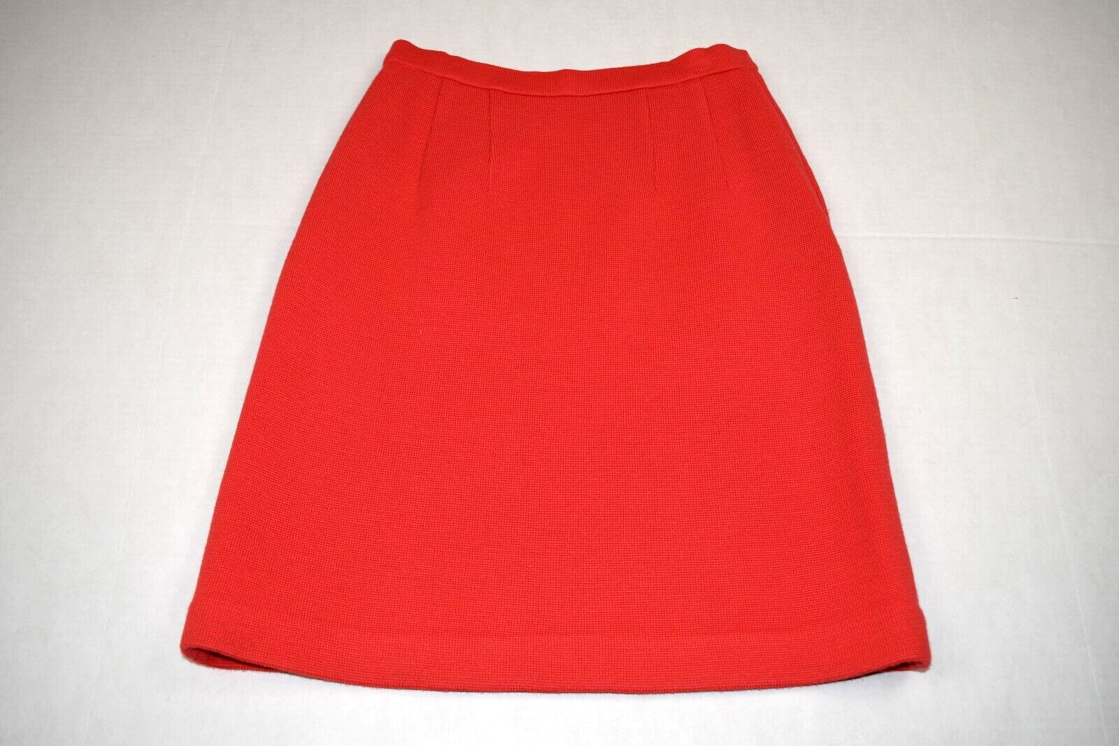Vintage Sweater Top Skirt Set S/M 50s Tai Tung Orange Pink Lambs Wool 3 Piece