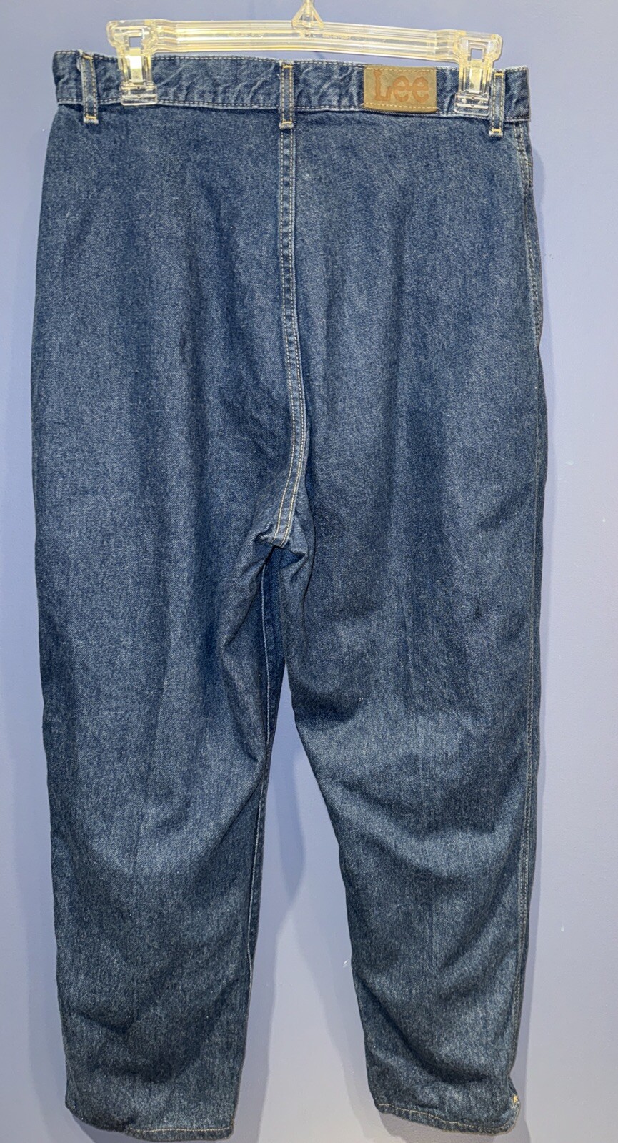 30 X 25 Lee Jeans Original Empire Waist Baggy, Blue Slash Pocket, 1970 USA