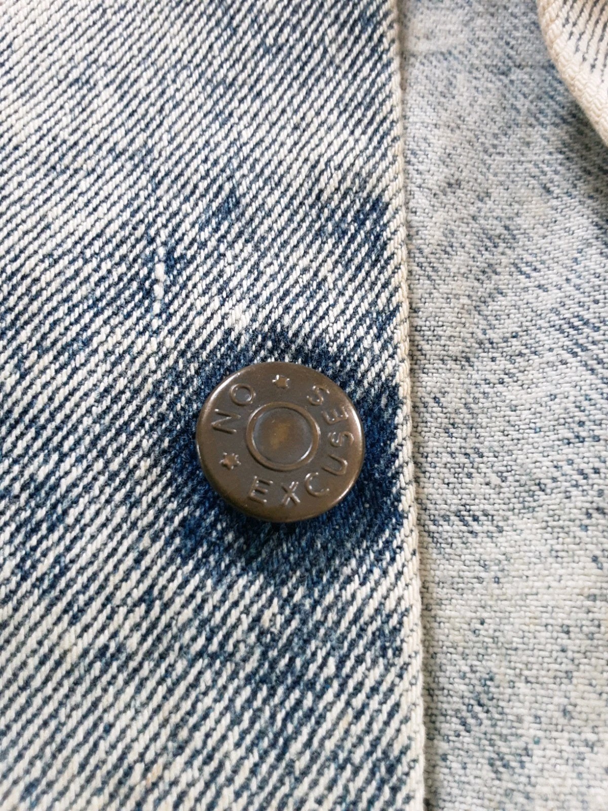 VTG Denim & Old Lace Embellished Jacket Embroidery Boho Chic Cottagecore M-L