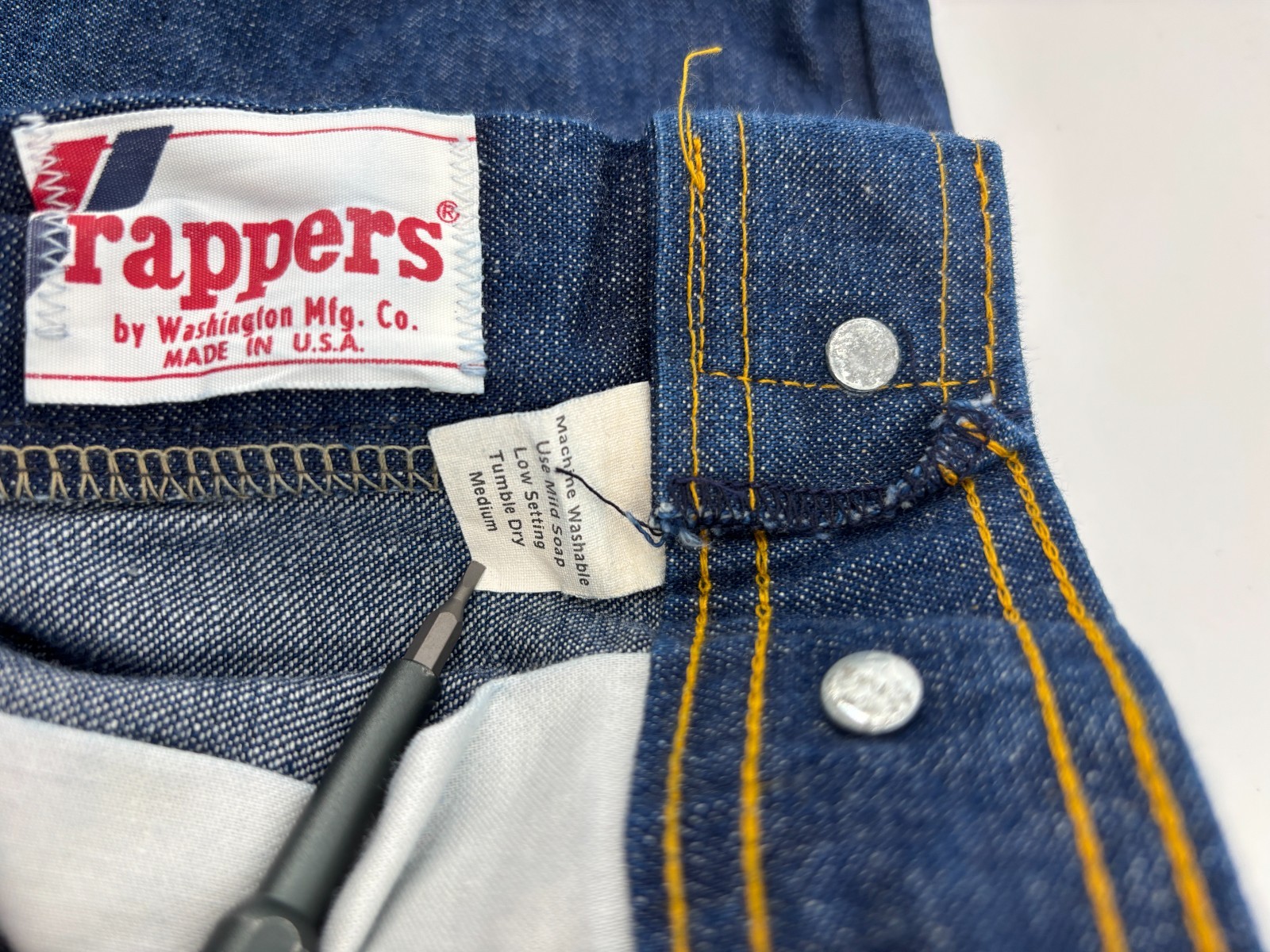Rappers Bell Bottom Flared Jeans Womens Blue Denim High Rise USA 70s Vintage