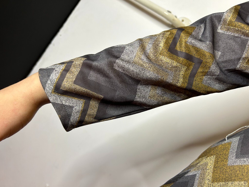 Vintage Australian ANTOINETTE 1960s Terylene Dress Mod Geometric Abstract AU 14
