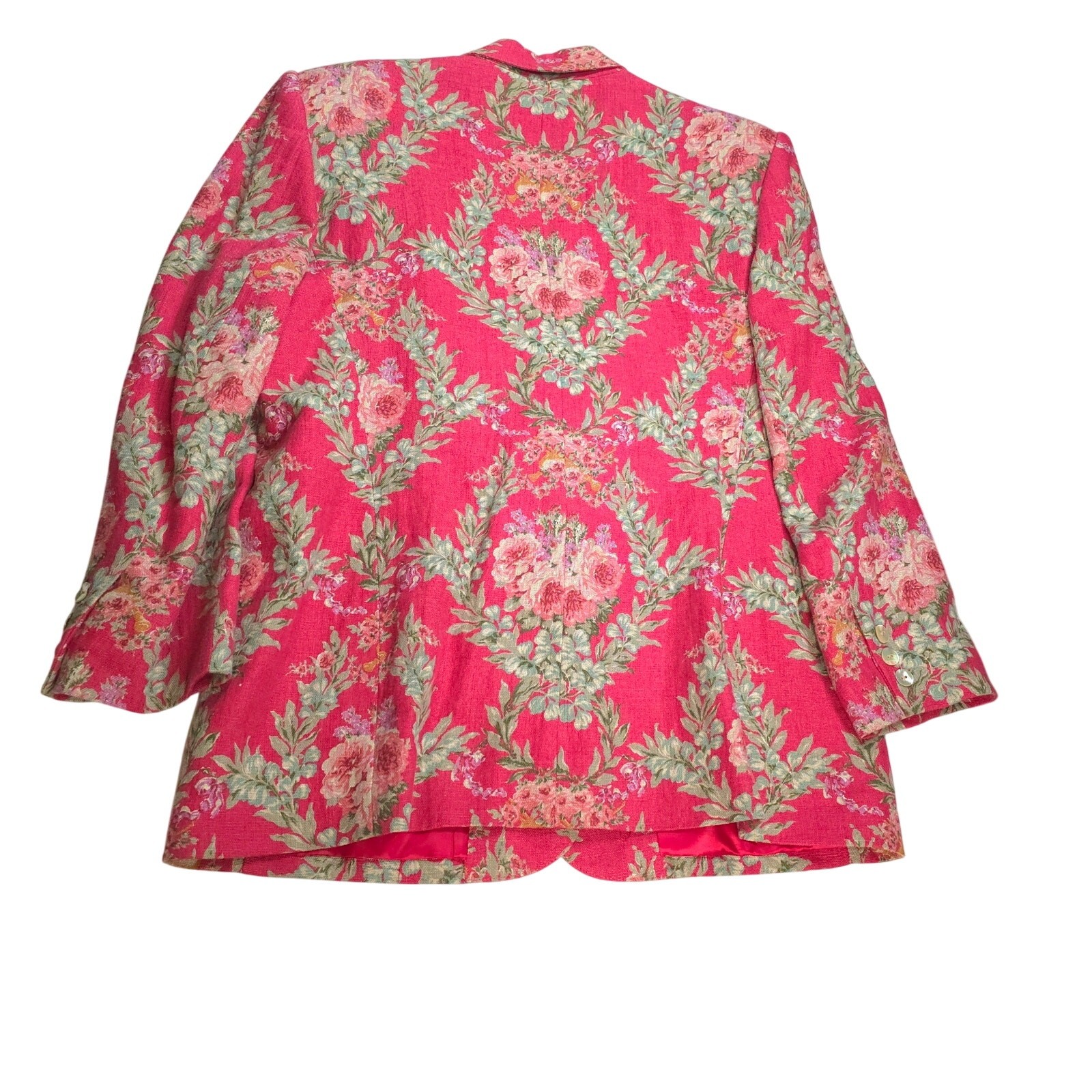 Vintage Brooks Brothers Women Size 16 Blazer Shoulder Pads 100% Linen Unique