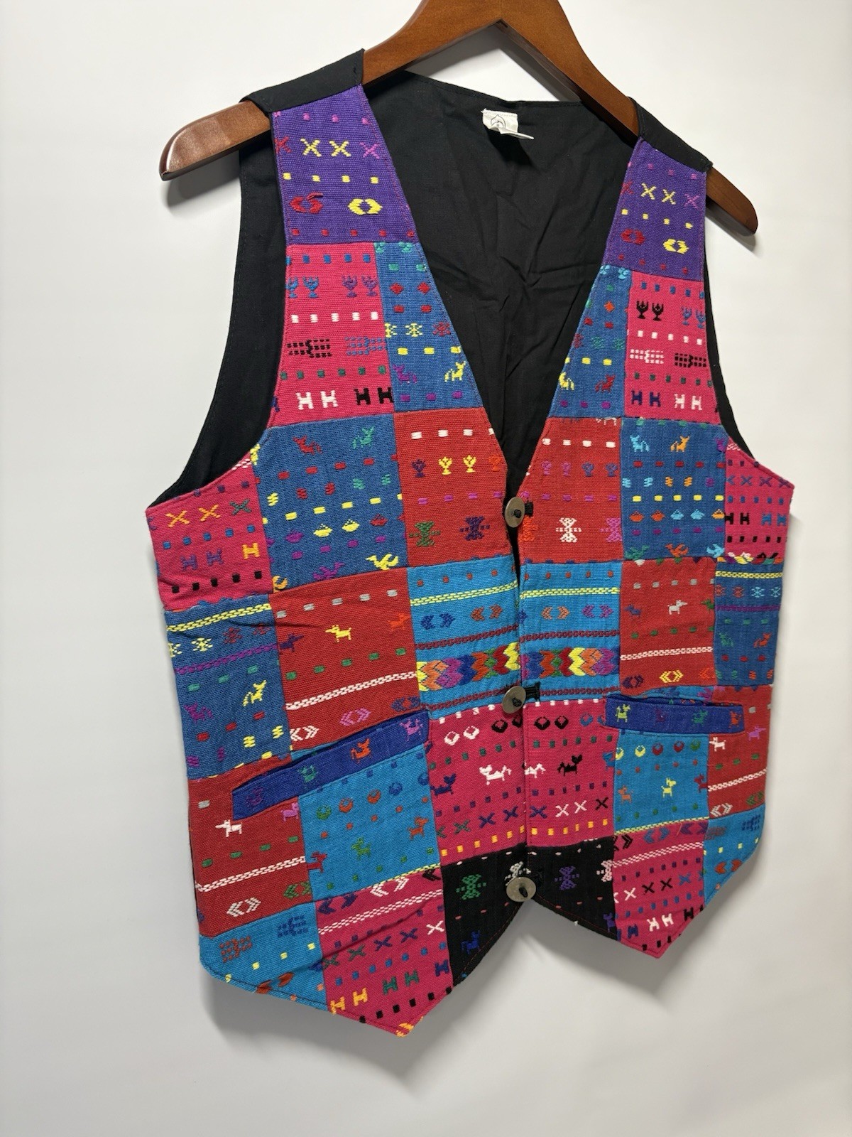 Rising Tide Handmade Embroidered Vest Festival Wear 100% Cotton Women’s Size L