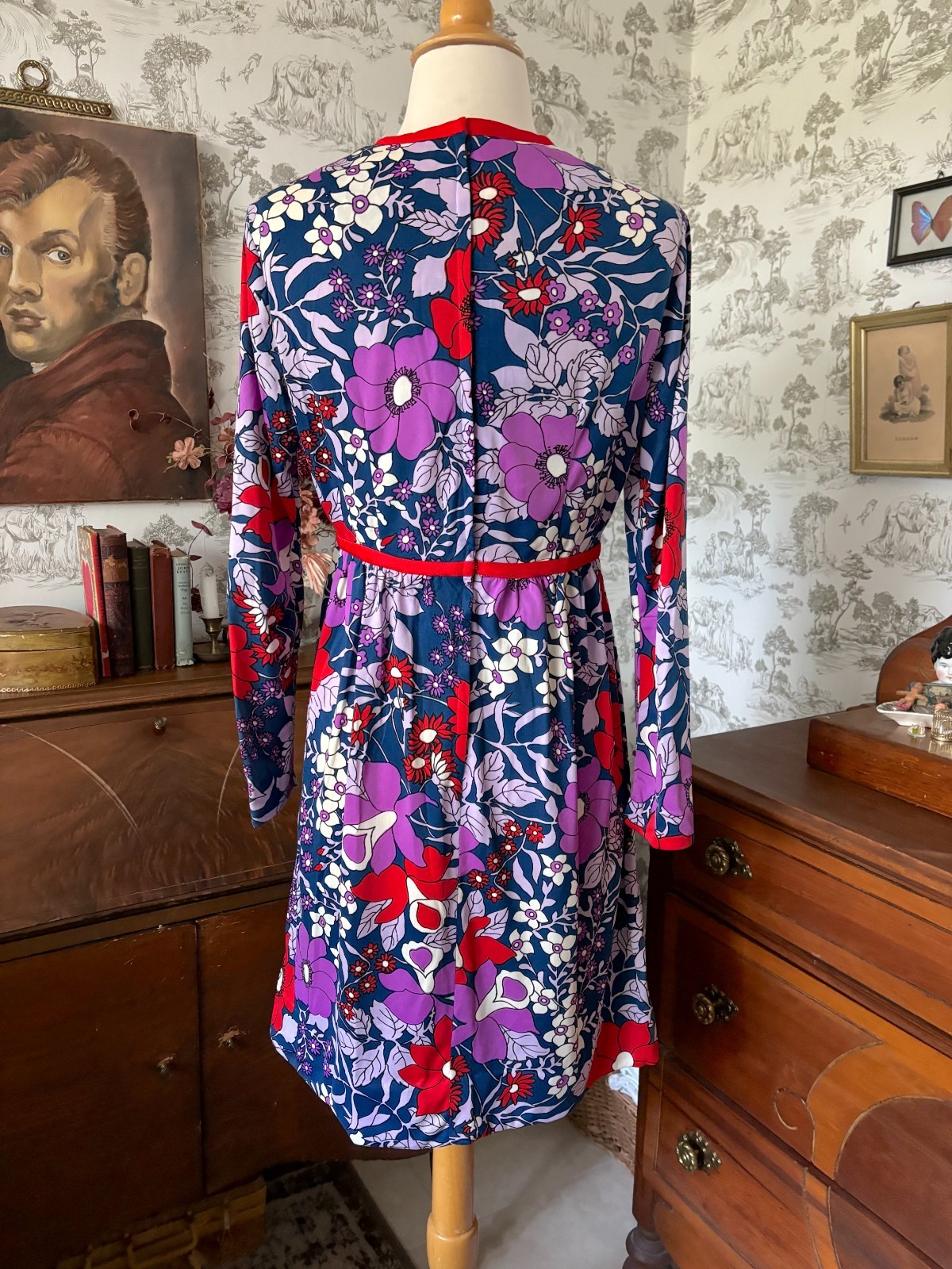 Vintage 60s Bloomingdale’s Sixties East Floral Dress Mod Retro Colorful