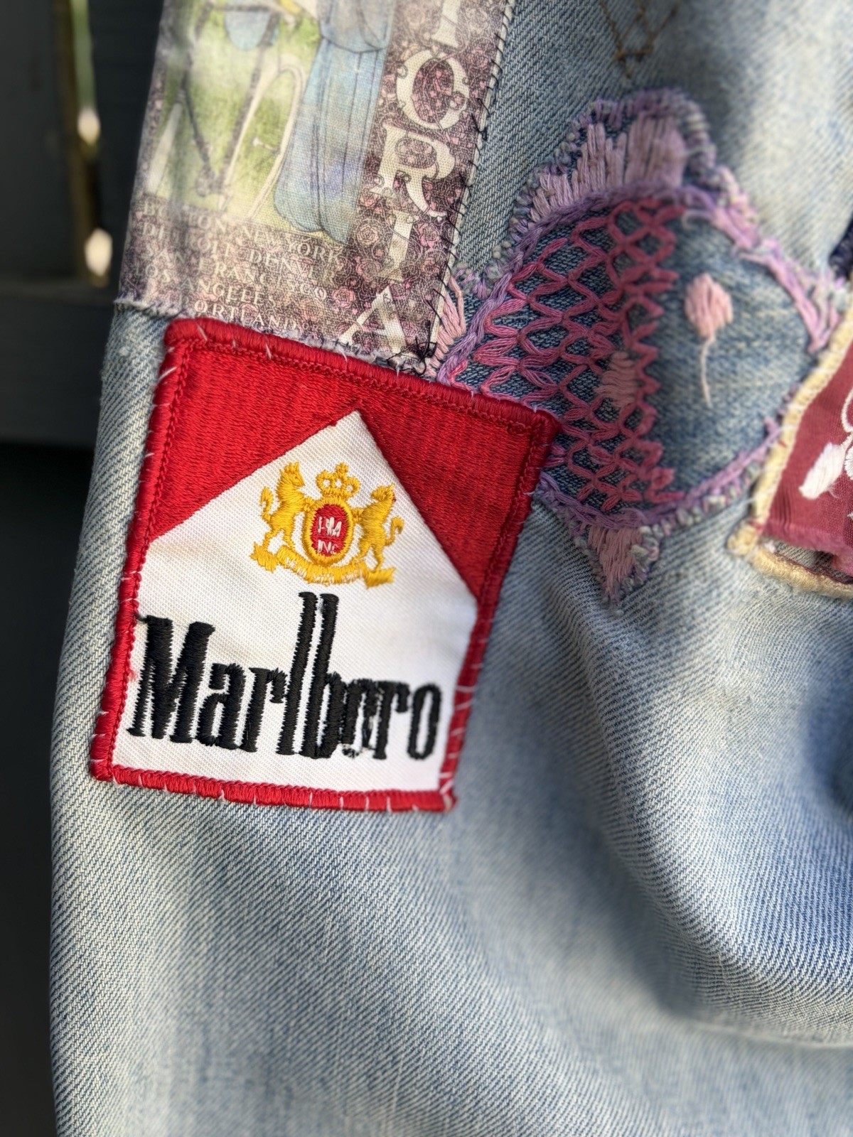 Vintage 1970s Levi Patchwork Denim Bohemian Hippie Jeans Glam Rocker 30×34