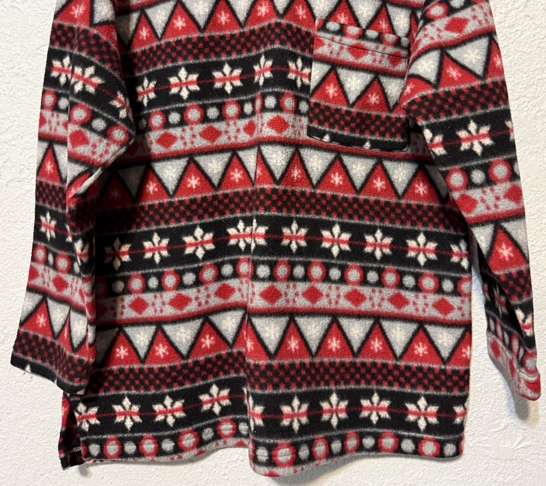 Vintage 90’s J.I.T. Sport Fleece Jacket Size 20W Full Zip Aztec Winter Print