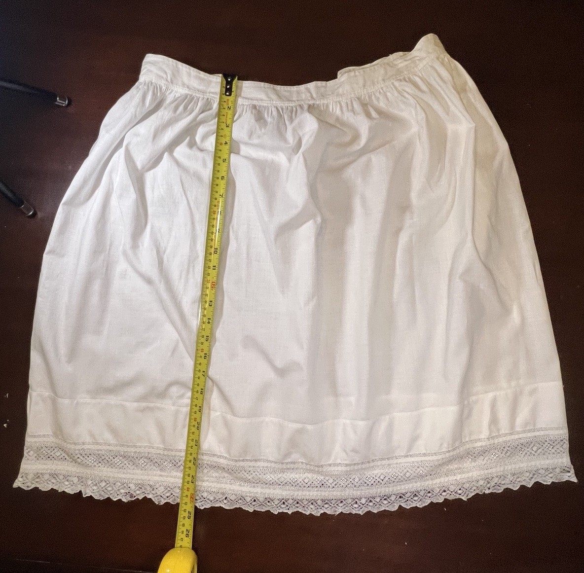 Vintage Antique Lot Of 3 Half Slips (2) & Full Slip (1) – White Cotton & Lace