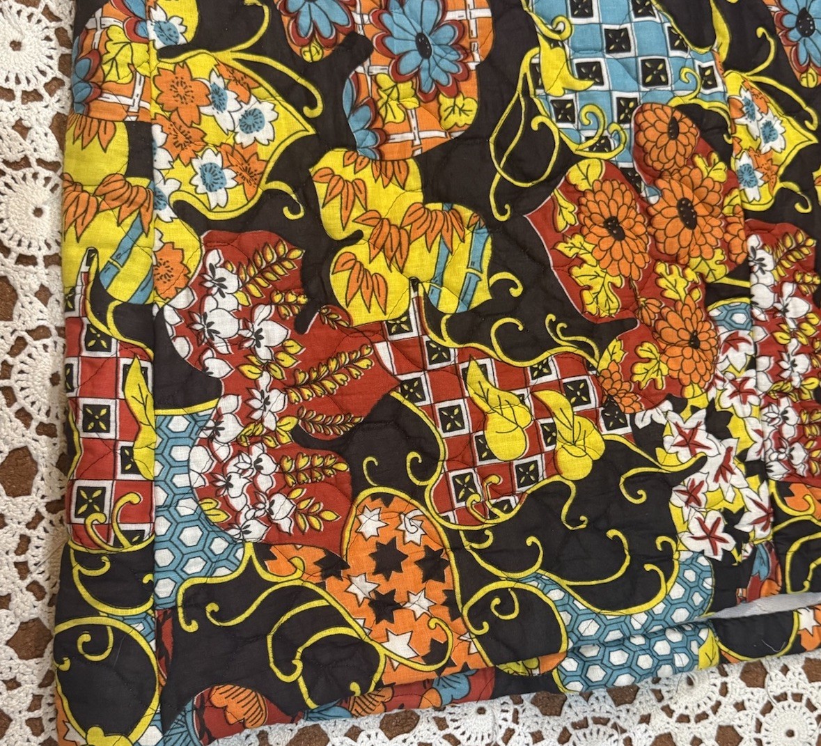 Vintage 60s 70s long sleeve hostess maxi dress Floral Go Go Hippie Boho As Is